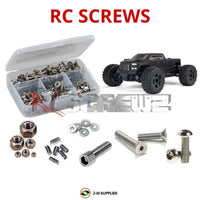 Representative image of an RCScrewZ stainless steel screw kit for ARRMA BIG ROCK 3S BLX 1/10 Electric 4WD MT (ARA4312V3); exact kit contents vary by RC model.