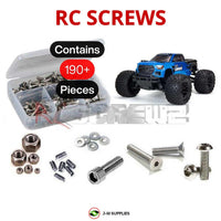 Representative image of an RCScrewZ stainless steel screw kit for ARRMA GRANITE MEGA V3 1/10 4WD MT (ARA4202V3); exact kit contents vary by RC model.