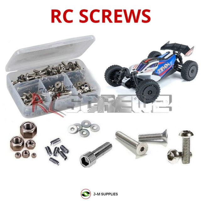RCScrewZ Stainless Steel Screw Kit ara056 for ARRMA Typhon Grom MEGA 380 1/14 Electric 4WD Brushed Buggy (ARA2106, 2106) | SET