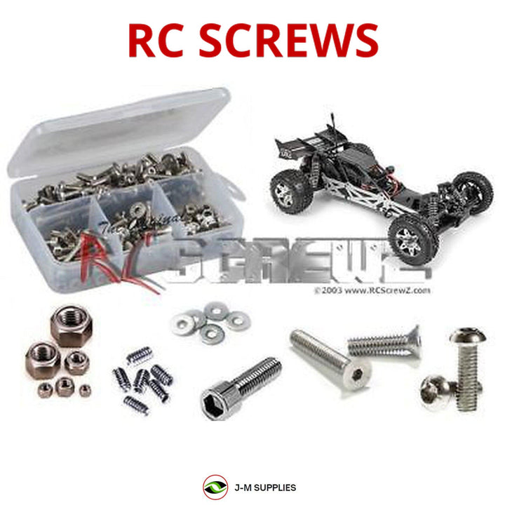 Representative image of an RCScrewZ stainless steel screw kit for ARRMA Raider XL BLX 1/8 2WD Off-Road Buggy (AR102662); exact kit contents vary by RC model.
