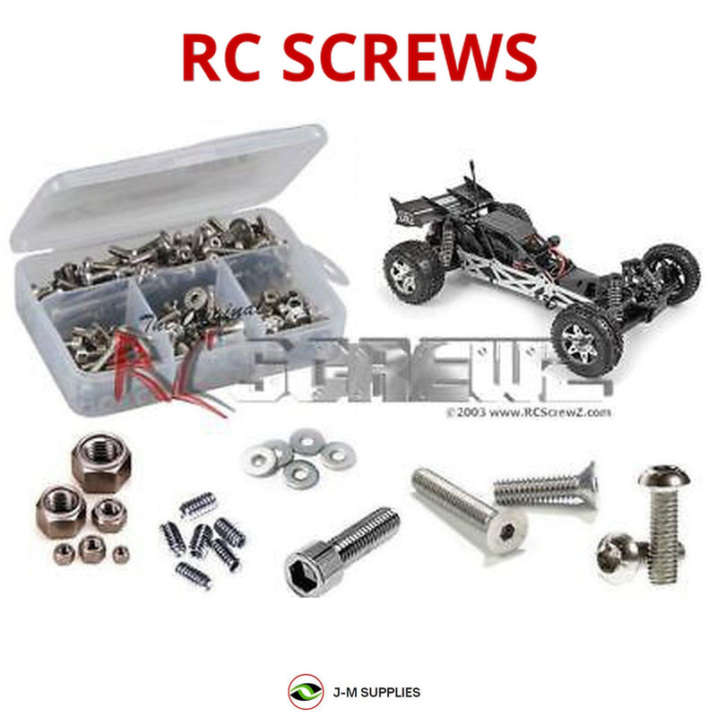 Representative image of an RCScrewZ stainless steel screw kit for ARRMA Raider XL BLX 1/8 2WD Off-Road Buggy (AR102662); exact kit contents vary by RC model.