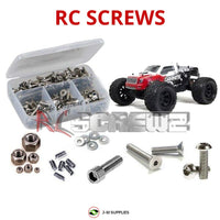 Representative image of an RCScrewZ stainless steel screw kit for ARRMA Granite BLS 1/10 2WD Monster Truck (AR102615); exact kit contents vary by RC model.
