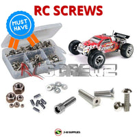 Representative image of an RCScrewZ stainless steel screw kit for ARRMA Vorteks BLS 1/10 2WD Stadium Truck (AR102611); exact kit contents vary by RC model.