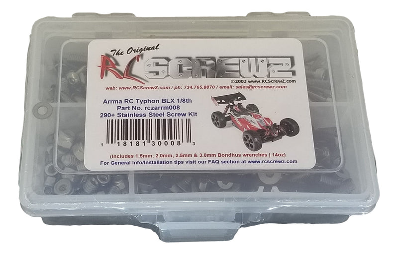 Rustproof, Durable, Quality RCScrewZ Stainless Steel Screw Kit arrm008 for ARRMA Typhon 6S BLX 1/8 Electric 4WD Brushless Speed Buggy (AR106028, AR106046, 106028, 106046) | SET - Affordable Quality | Quick Ship - by J-M SUPPLIES