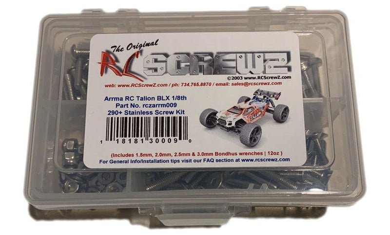 RCScrewZ Stainless Steel Screw Kit arrm009 for ARRMA Talion 6S BLX 1/8 Electric 4WD Brushless Speed Truggy (AR106030, 106030) | SET