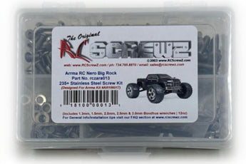 J-M SUPPLIES RC Parts Store - RCScrewZ Stainless Steel Screw Kit arrm013 for ARRMA Nero Big Rock 6S BLX 1/8 Electric 4WD Brushless Monster Truck (ARA106017, AR106017, ARAD73LL, 106017) | SET
