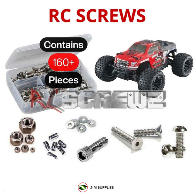 RCScrewZ Stainless Steel Screw Kit arrm016 for Arrma Granite 4X4 MEGA 1/10 Electric 4WD Brushed Monster Truck (AR102665, 102665, AR102676, 102676) | SET