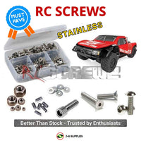 Representative image of an RCScrewZ stainless steel screw kit for Team Associated Pro4 SC10 RTR 1/10 4WD SCT (20530, 20531); exact kit contents vary by RC model.