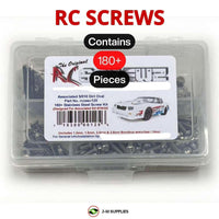 Representative image of an RCScrewZ stainless steel screw kit for Team Associated SR10 Dirt Oval 1/10 2WD (70030); exact kit contents vary by RC model.