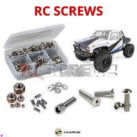 Representative image of an RCScrewZ stainless steel screw kit for Team Associated CR12 Tioga 1/12 4WD Rock Crawler (40006); exact kit contents vary by RC model.