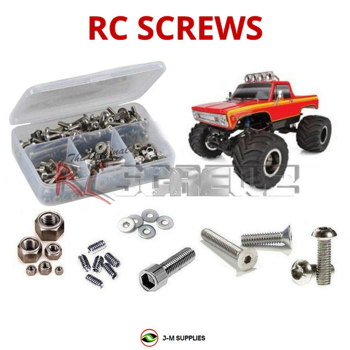 Representative image of an RCScrewZ stainless steel screw kit for Team Associated MT12 RTR 1/12 4WD Monster Truck (40007); exact kit contents vary by RC model.