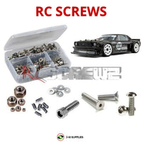 Representative image of an RCScrewZ stainless steel screw kit for Team Associated SR7 Hoonicorn 1/7 4WD Rally Car (20540); exact kit contents vary by RC model.