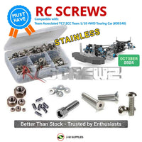 Representative image of an RCScrewZ stainless steel screw kit for Team Associated TC7.2CC 1/10 4WD Touring Car (30140); exact kit contents vary by RC model.