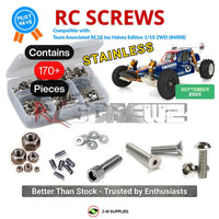 Representative image of an RCScrewZ stainless steel screw kit for Team Associated RC10 Jay Halsey 1/10 Buggy (6008, ASC6008); exact kit contents vary by RC model.