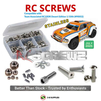 J-M SUPPLIES RC Parts Store - RCScrewZ Stainless Steel Screw Kit asc161 for Team Associated RC10DR Desert Edition RTR 1/10 Electric 2WD Off-Road Desert Rally Buggy (#90052, #ASC90052) | UPG