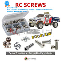 Representative image of an RCScrewZ stainless steel screw kit for Team Associated RC10 4X4 Pickup 1/12 4WD Truck (40015, ASC40015); exact kit contents vary by RC model.