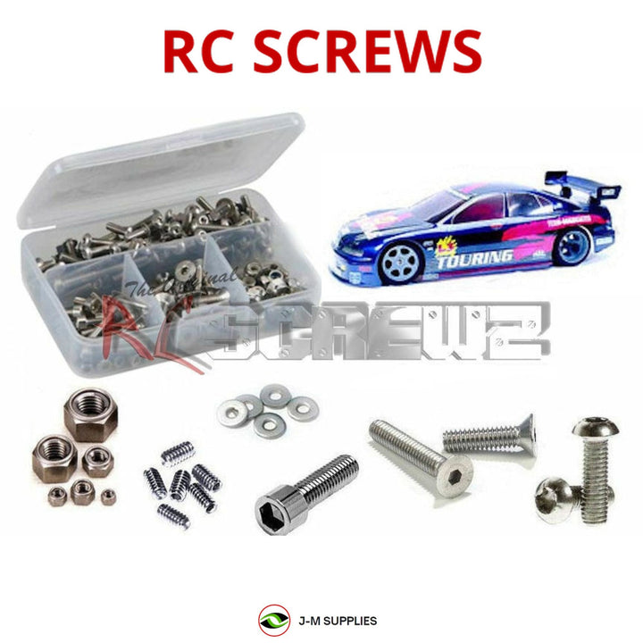 Representative image of an RCScrewZ stainless steel screw kit for Team Associated RC10L3 L3 1/10 Electric 2WD Pan Car (8018); exact kit contents vary by RC model.