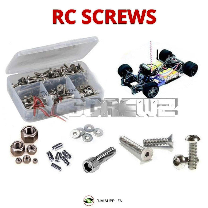 Representative image of an RCScrewZ stainless steel metric conversion screw kit for Team Associated RC12L3 12L3 1/12 Electric 2WD Pan Car (4015); exact kit contents vary by RC model.