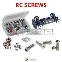 Representative image of an RCScrewZ stainless steel screw kit for Team Associated RC10TC4 1/10 4WD TC (30100, 30110); exact kit contents vary by RC model.