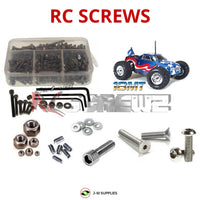 Representative image of an RCScrewZ stainless steel screw kit for Team Associated RC18MT 1/18 Electric Mini Monster Truck (20110); exact kit contents vary by RC model.