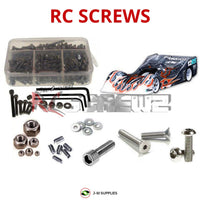 Representative image of an RCScrewZ stainless steel screw kit for Team Associated RC12R5 12R5 1/12 Electric 2WD Pan Car (4018); exact kit contents vary by RC model.