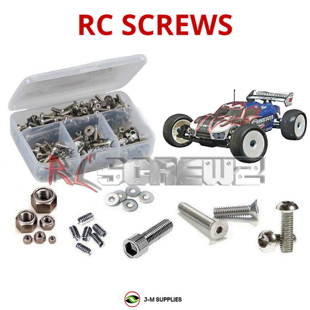 RCScrewZ Stainless Steel Screw Kit ass032 for Team Associated RC8T / RC8T Factory Team 1/8 Nitro 4WD Off-Road Truggy (#80910, #80915) | SET