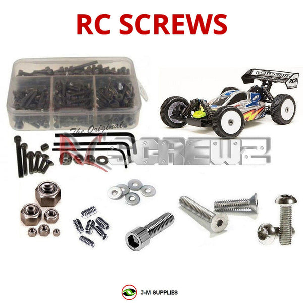 J-M SUPPLIES RC Parts Store - RCScrewZ Stainless Steel Screw Kit ass035 for Team Associated RC8e Factory Team Kit 1/8 Electric 4WD Off-Road Buggy (#80901) | UPG