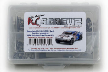 J-M SUPPLIES RC Parts Store - RCScrewZ Stainless Steel Screw Kit ass038 for Team Associated SC10 / SC10.2 1/10 Electric 2WD Off-Road Short Course Truck (#7038) | UPG