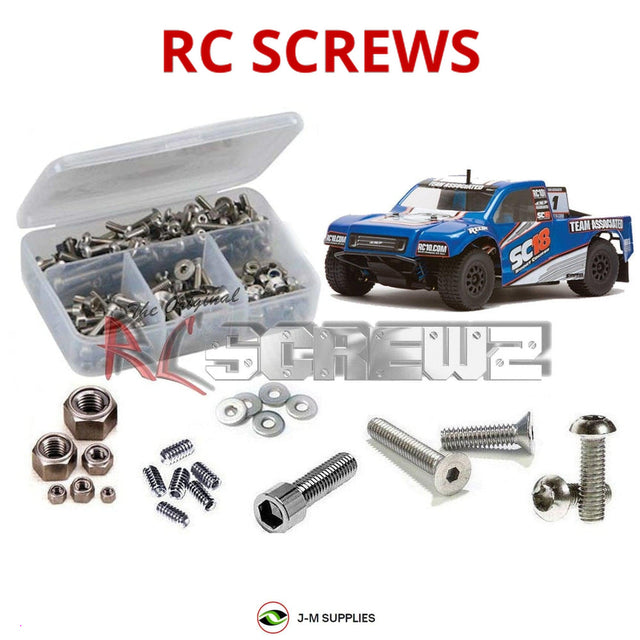 RCScrewZ Stainless Steel Screw Kit ass040 for Team Associated SC18 RTR 1/18 Electric 4WD Off-Road Short Course Truck (#20120, #20121) | SET