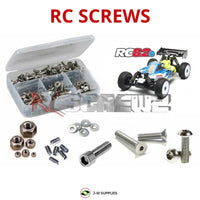 Representative image of an RCScrewZ stainless steel screw kit for Team Associated RC8.2e 1/8 Electric 4WD Buggy (80907); exact kit contents vary by RC model.