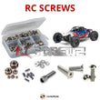 Representative image of an RCScrewZ stainless steel screw kit for Team Associated SC10B RS RTR 1/10 2WD Buggy (9050); exact kit contents vary by RC model.