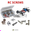 Representative image of an RCScrewZ stainless steel screw kit for Team Associated RC10B5 Team Kit 1/10 2WD Buggy (90006); exact kit contents vary by RC model.