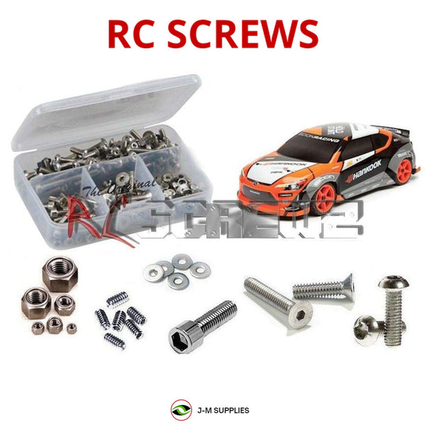 Representative image of an RCScrewZ stainless steel screw kit for Team Associated Apex Scion tC RTR 1/10 Touring Car (30114); exact kit contents vary by RC model.