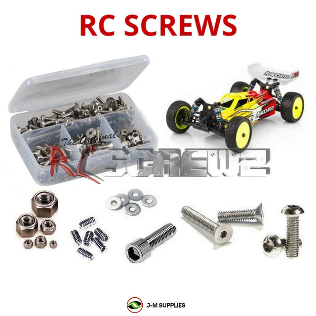 RCScrewZ Stainless Steel Screw Kit ass079 for Team Associated RC10B64D Team Kit 1/10 Electric 4WD Dirt Off-Road Buggy (#90015) | SET