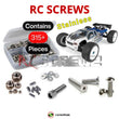 Representative image of an RCScrewZ stainless steel screw kit for Team Associated RC8T3.1e 1/8 Electric 4WD Truggy (80938); exact kit contents vary by RC model.