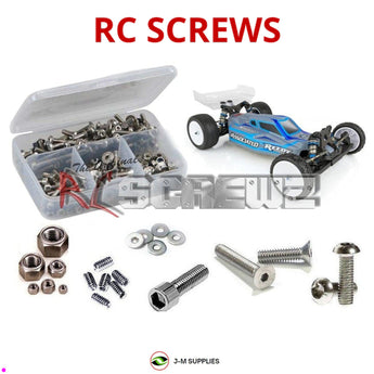 Representative image of an RCScrewZ stainless steel screw kit for Team Associated RC10B6.1 1/10 Electric 2WD Buggy (90020); exact kit contents vary by RC model.