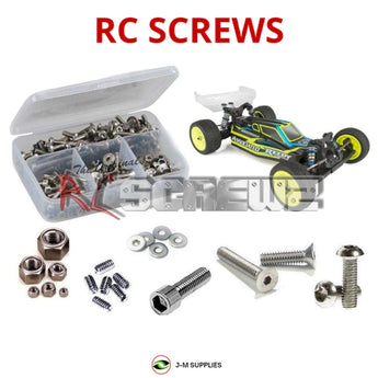 Representative image of an RCScrewZ stainless steel screw kit for Team Associated RC10B6.1D 1/10 Electric 2WD Buggy (90021); exact kit contents vary by RC model.