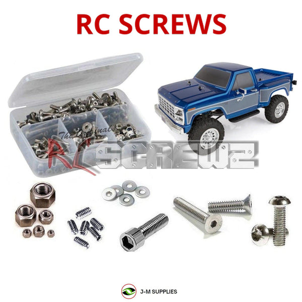 Representative image of an RCScrewZ stainless steel screw kit for Team Associated CR12 Tioga 1/12 Electric 4WD Crawler (40006); exact kit contents vary by RC model.