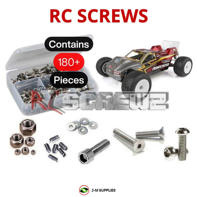 RCScrewZ Stainless Steel Screw Kit ass095 for Team Associated RC10T6.1 Team / RTR 1/10 Electric 2WD Off-Road Stadium Truck (#70002, #ASC70002) | SET
