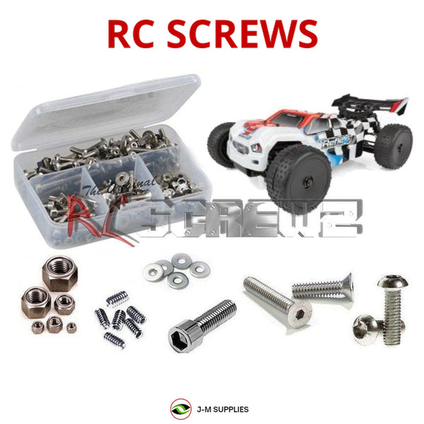 Representative image of an RCScrewZ stainless steel screw kit for Team Associated 14T 1/14 Electric 4WD Truggy (20176, 20176C); exact kit contents vary by RC model.