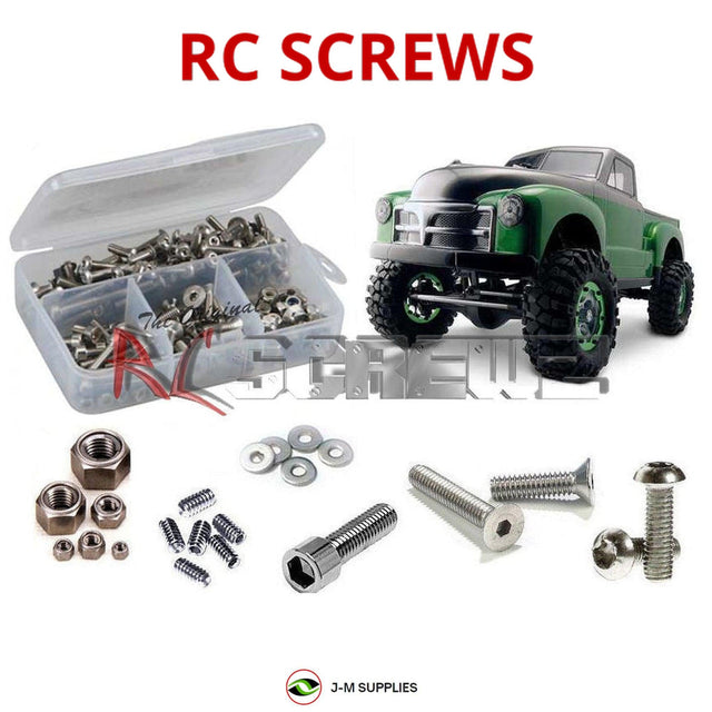 RCScrewZ Stainless Steel Screw Kit axi002 for Axial Racing SCX10 1/10 Electric 4WD Scale Trail Truck Kit (#90007 / AX90007 / AXI90007) | SET