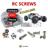 Representative image of an RCScrewZ stainless steel screw kit for Axial Yeti 1/10 Electric 4WD Rock Racer (90025, 90026); exact kit contents vary by RC model.