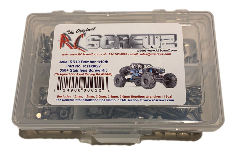 RCScrewZ Stainless Steel Screw Kit axi022 for Axial Racing RR10 Bomber RTR 1/10 Electric 4WD Rock Racer Crawler (#90048 / AX90048 / AXI90048) | SET