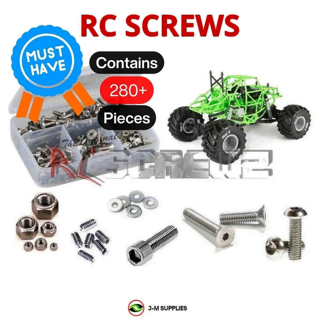 RCScrewZ Stainless Steel Screw Kit axi024 for Axial Racing SMT10 Grave Digger Monster Jam Truck 1/10 Electric 4WD Brushed Monster Truck RTR (#90055 / AX90055 / AXI90055) | SET