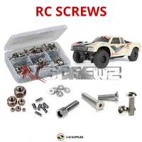 Representative image of an RCScrewZ stainless steel screw kit for Axial Yeti Jr SCORE 1/18 Electric 4WD Trophy Truck (90052); exact kit contents vary by RC model.