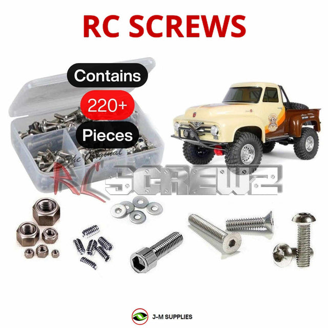 RCScrewZ Stainless Steel Screw Kit axi029 for Axial Racing SCX10 II 1955 Ford F-100 RTR 1/10 Electric 4WD Rock Crawler Trail Truck (#AXI03001) | SET