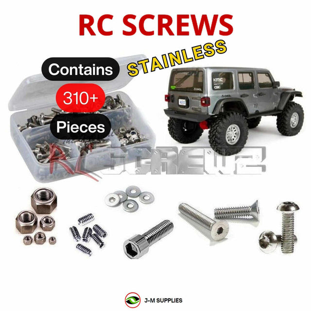 RCScrewZ Stainless Steel Screw Kit axi034 for Axial Racing SCX10 III Jeep JLU Wrangler 1/10 Electric 4WD Rock Crawler RTR/Kit with Portals (#AXI03003 / AXI03007) | SET