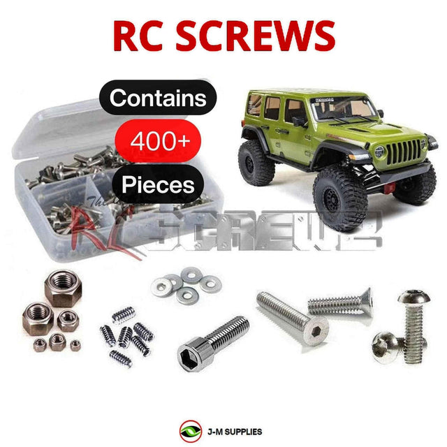 RCScrewZ Stainless Steel Screw Kit axi037 for Axial Racing SCX6 Jeep JLU Wrangler 1/6 Brushless Electric 4WD Rock Crawler RTR (#AXI05000T1 / AXI05000T2 / AXI05000) | SET