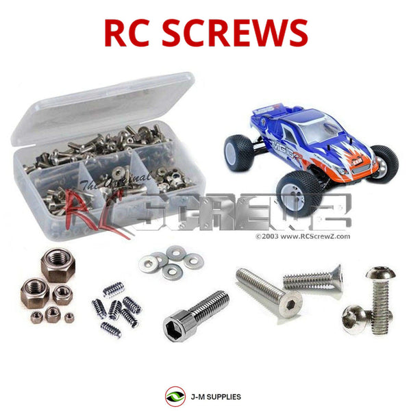 Representative image of an RCScrewZ stainless steel screw kit for CEN Racing MG10 MT/TR; exact kit contents vary by RC model.