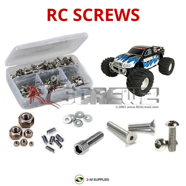 Representative image of an RCScrewZ stainless steel screw kit for CEN Racing Magnum NX; exact kit contents vary by RC model.